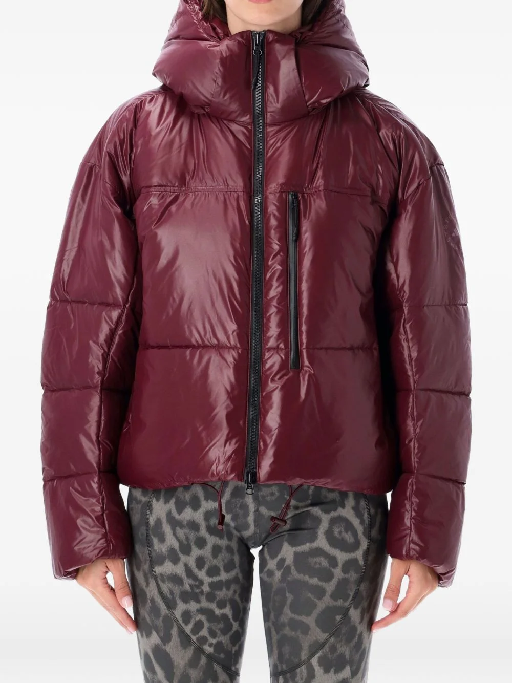 x Stella McCartney detachable-hood quilted puffer jacket - 1