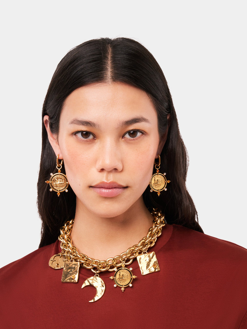 rabanne SUN DATE NECKLACE WITH FANTASY MEDALS outlook