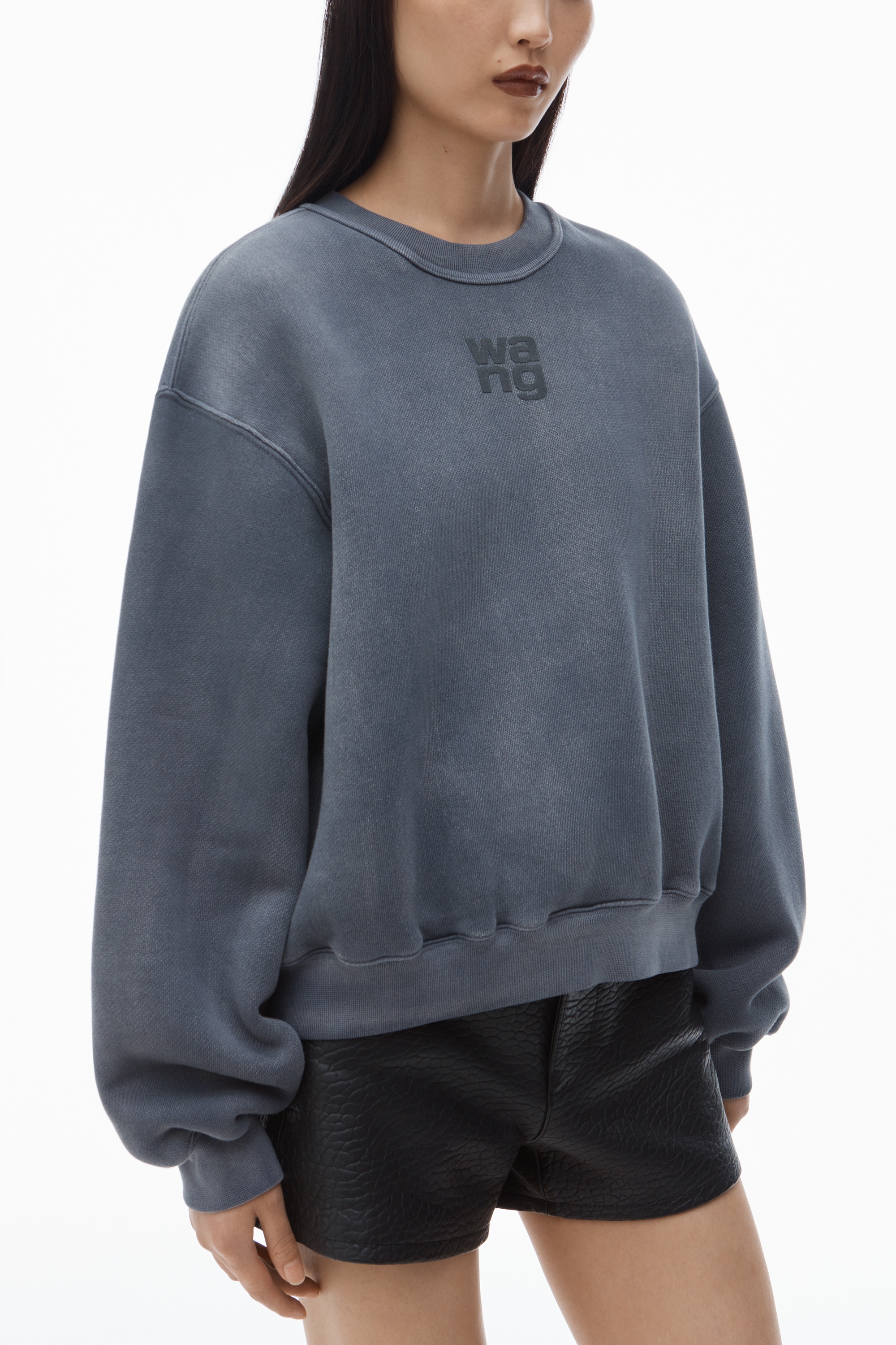 puff logo sweatshirt in structured terry - 5