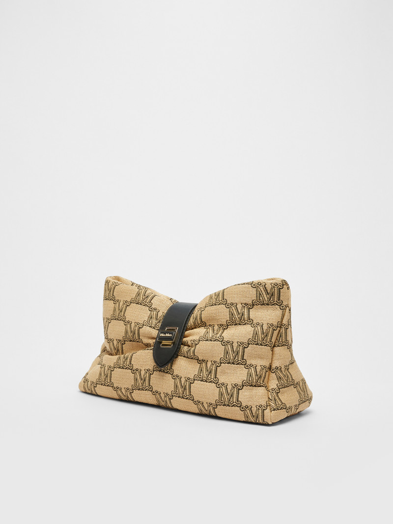 Max Mara CUDDLE Jacquard fabric clutch outlook
