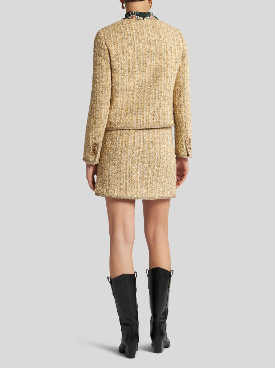 BOUCLÉ JACKET WITH PEGASO BUTTONS - 5