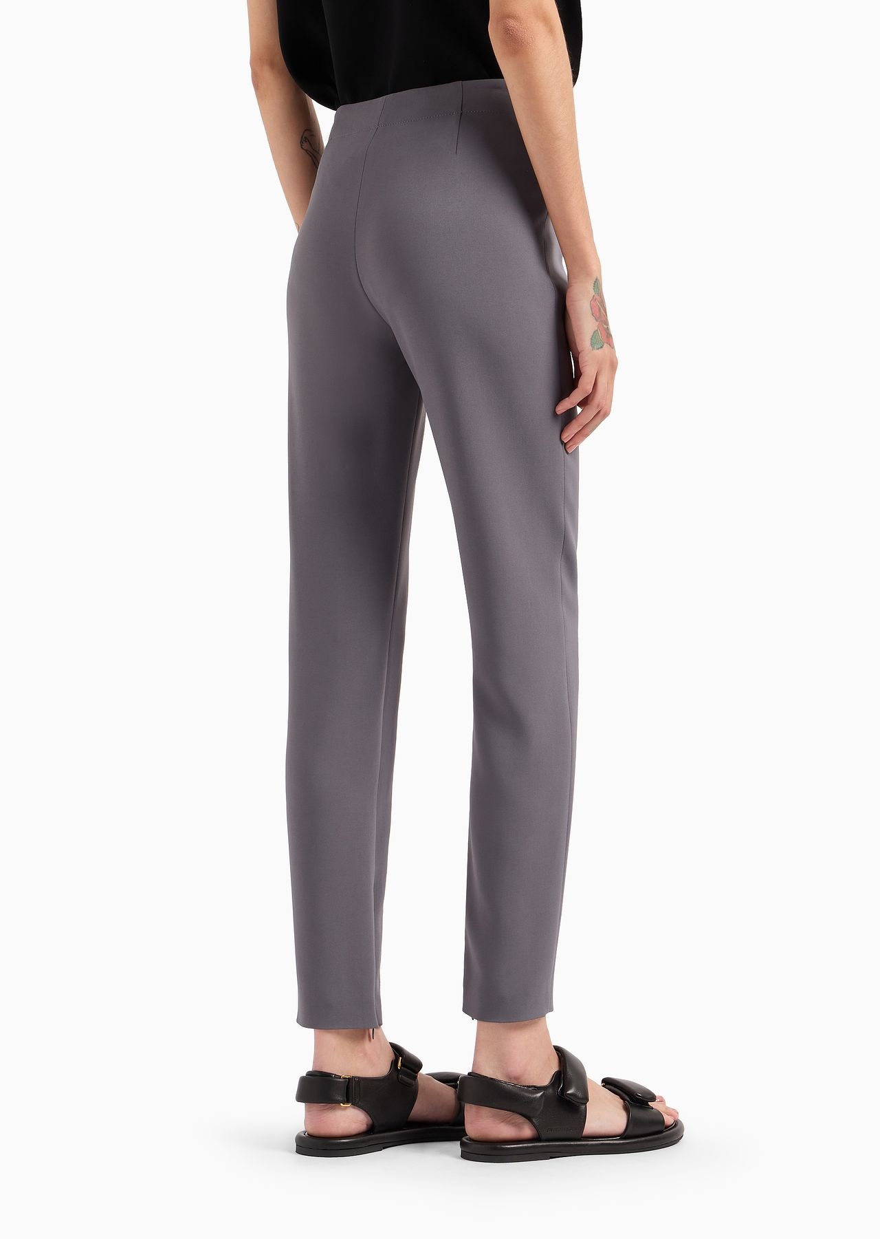 ASV straight viscose-cady trousers - 3