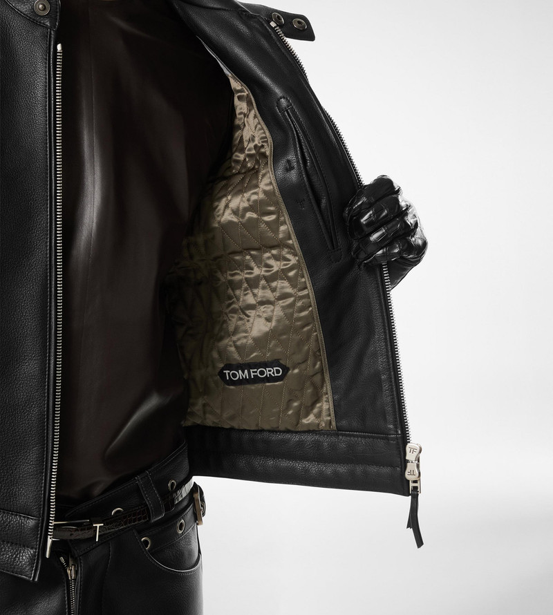 TOM FORD GRAIN LEATHER ZIP BIKER outlook