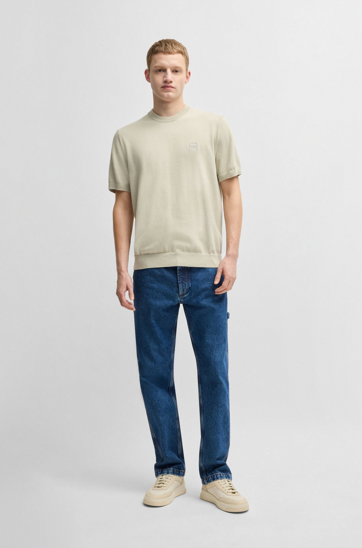 KNIT T-SHIRT IN COTTON AND CASHMERE - 4