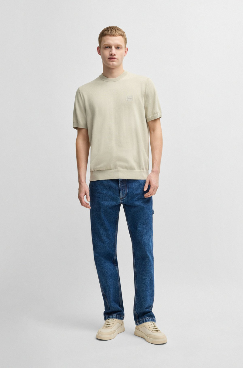 BOSS KNIT T-SHIRT IN COTTON AND CASHMERE outlook