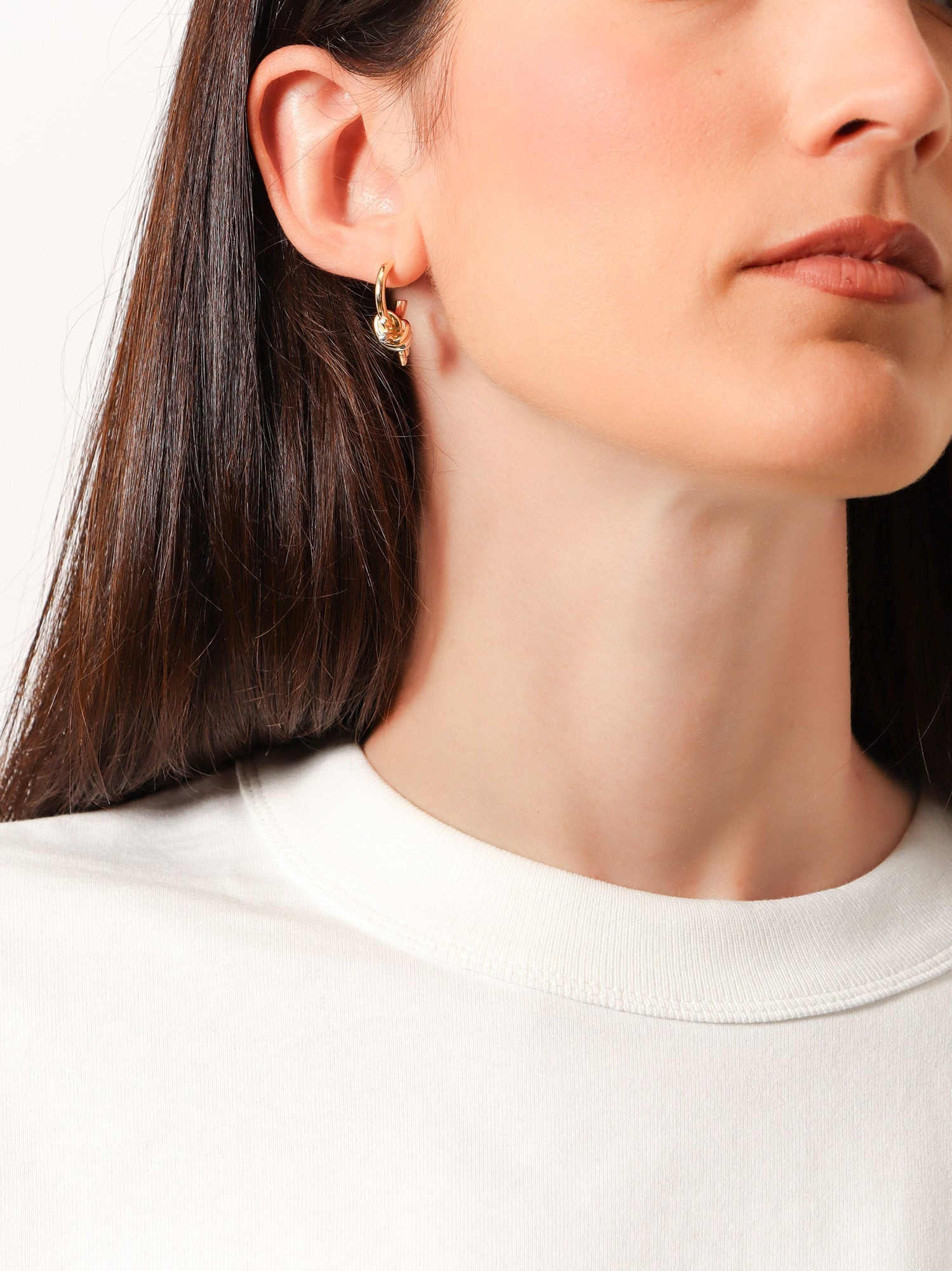 Bottega Veneta Women Knot Silver Earrings - 2