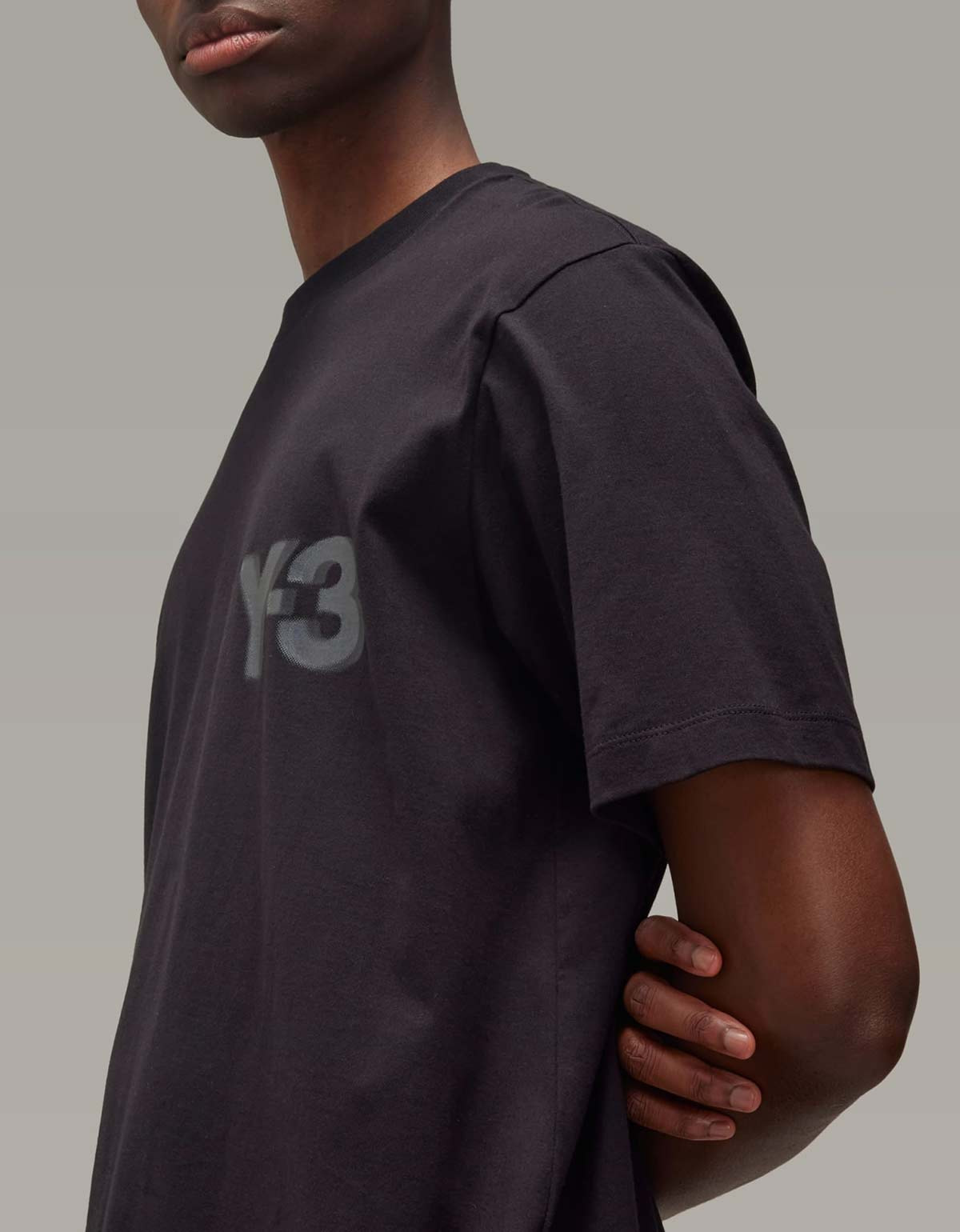 Y-3 Black Logo Short Sleeve T-Shirt - 2