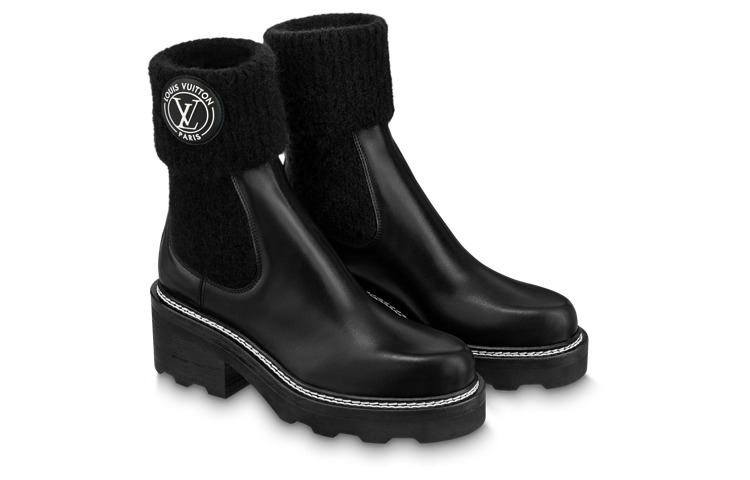 (WMNS) LOUIS VUITTON LV Beaubourg Ankle Boots 'Black' 1AABU1 - 3