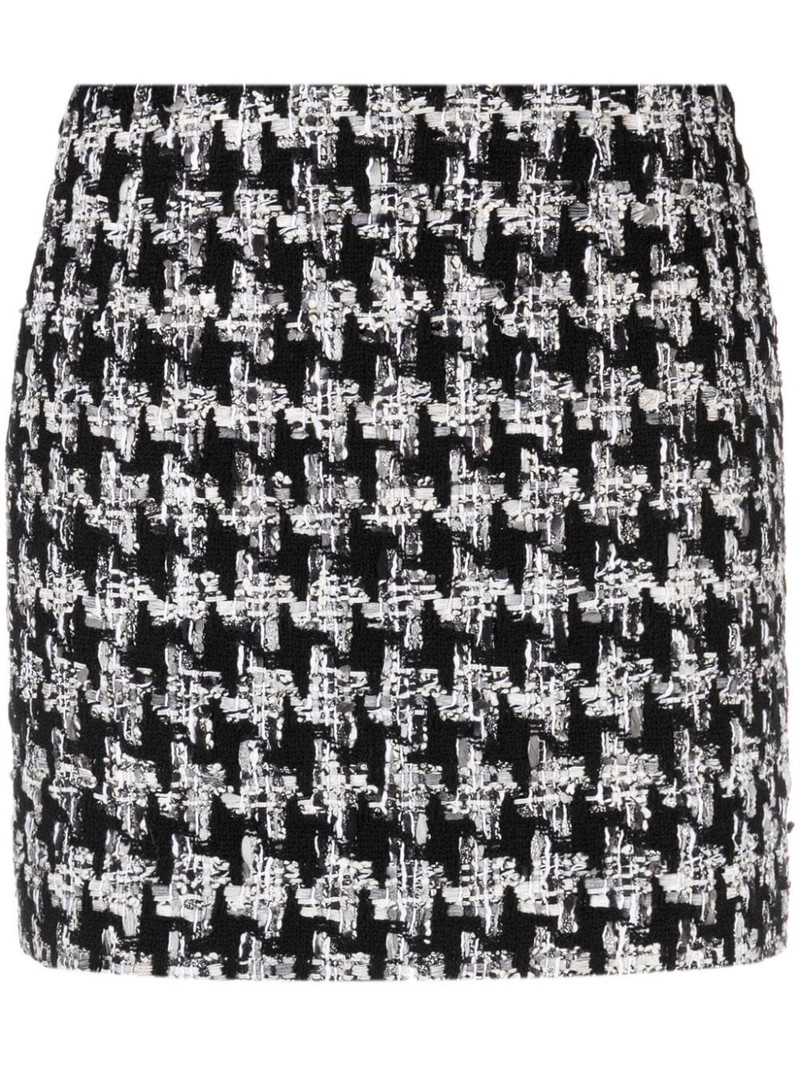 houndstooth-pattern knitted miniskirt 1