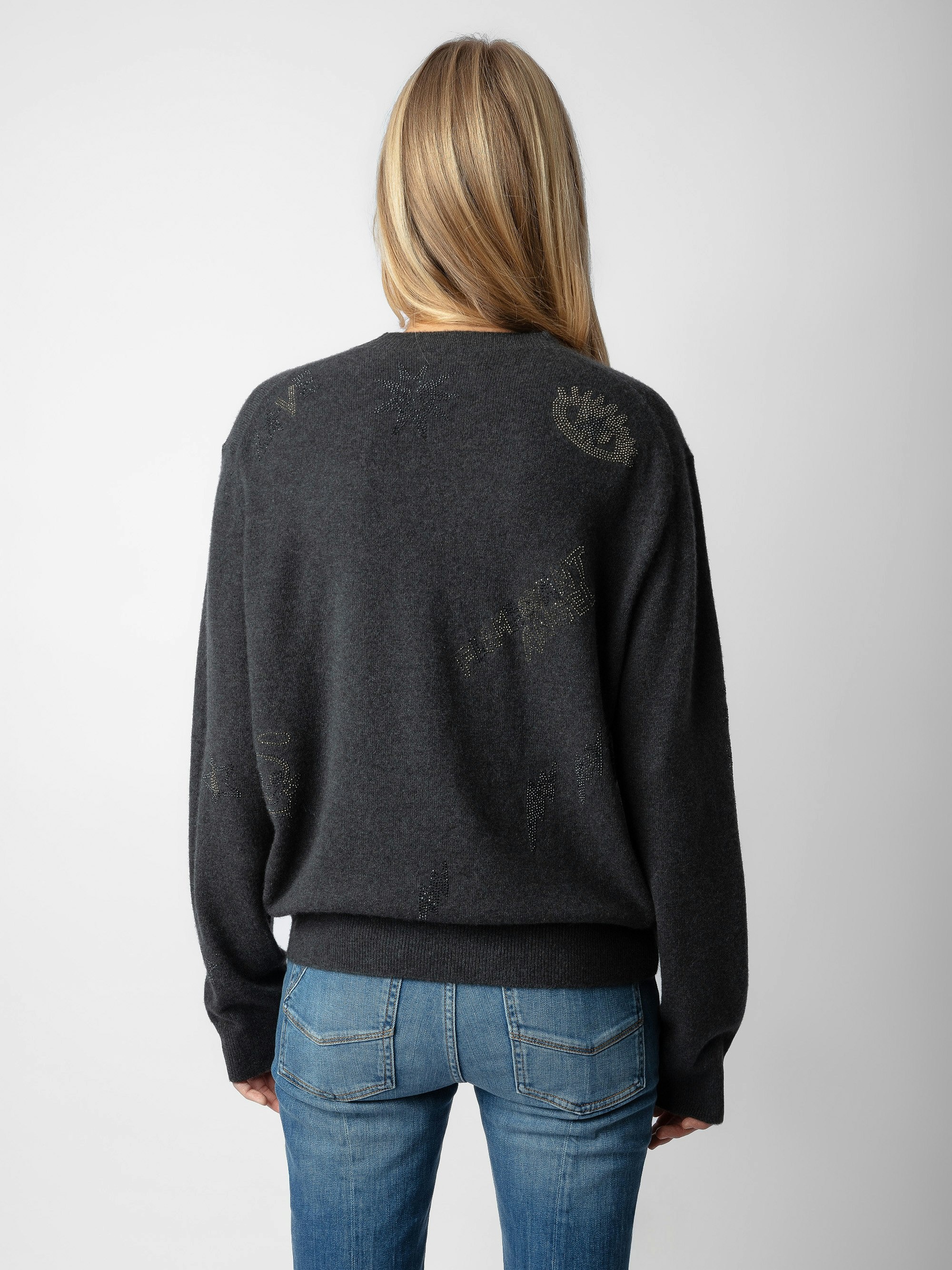 Pravis Cashmere Diamanté Sweater - 3