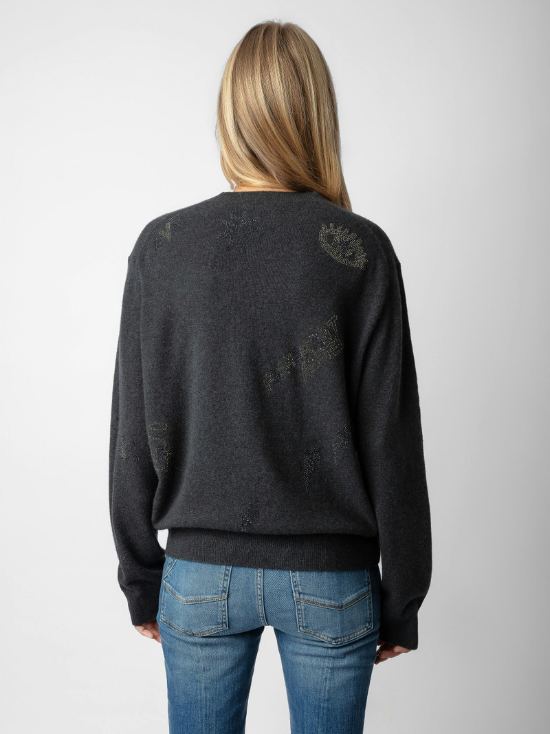 Pravis Cashmere Diamanté Sweater 3