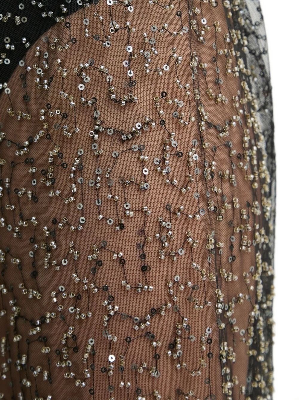 beaded mesh skirt - 4