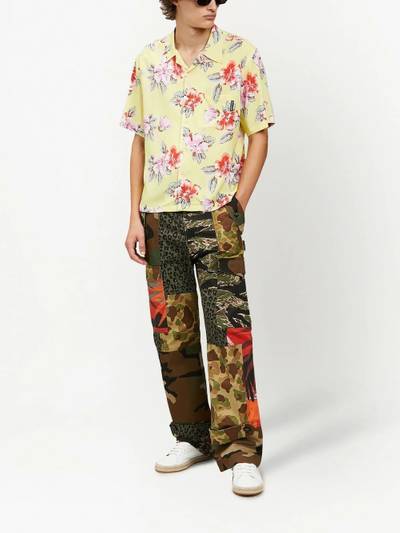 Palm Angels mix-print cargo trousers outlook