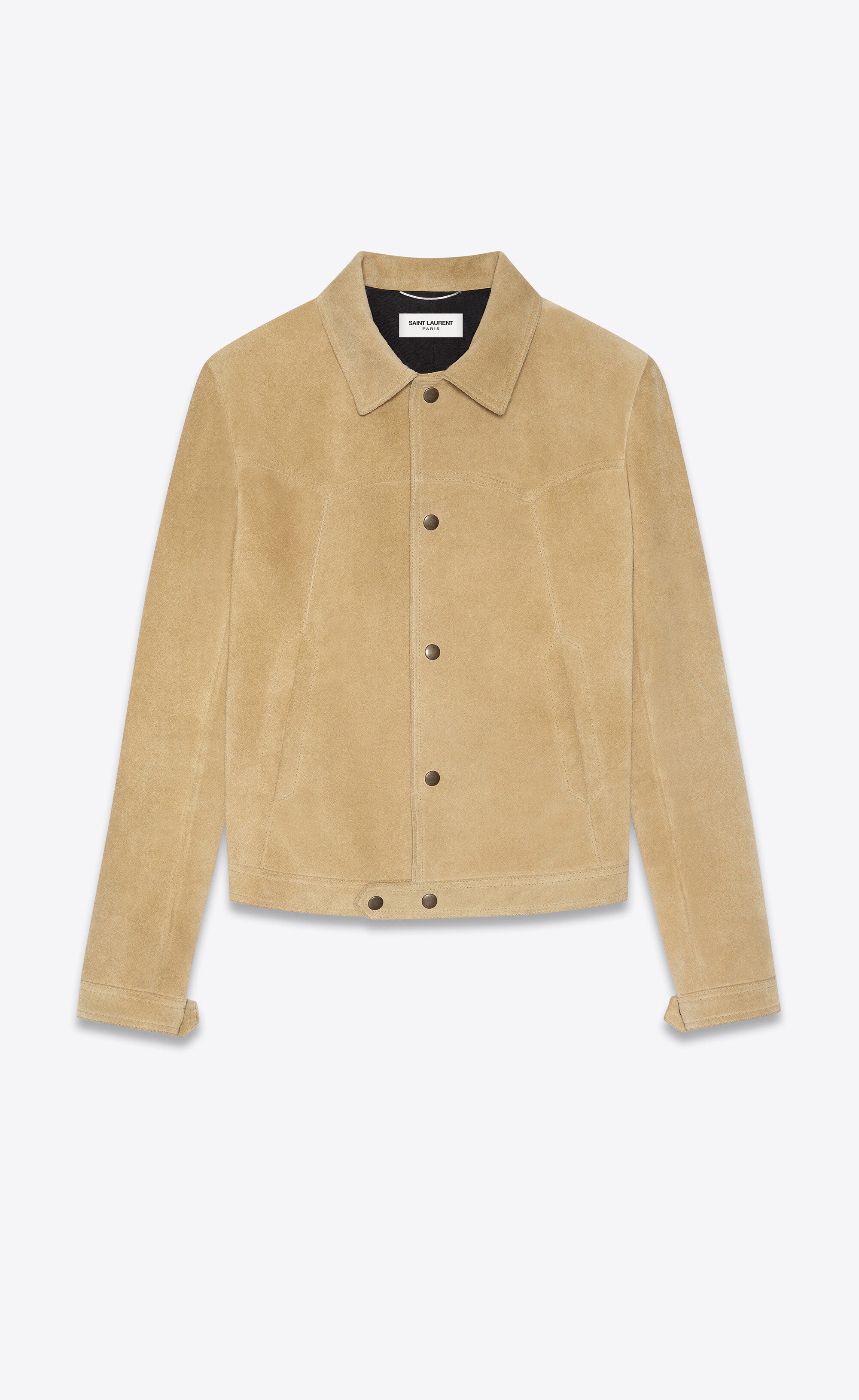 short jacket in suede - 1