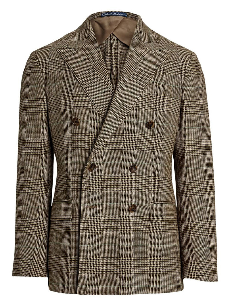 double-breasted checked-pattern blazer 1