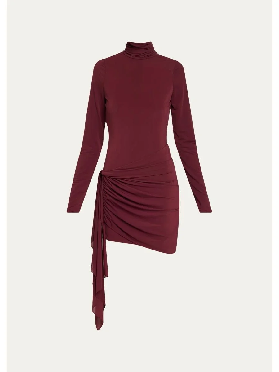 Morwen Draped Stretch Jersey Mini Dress - 1