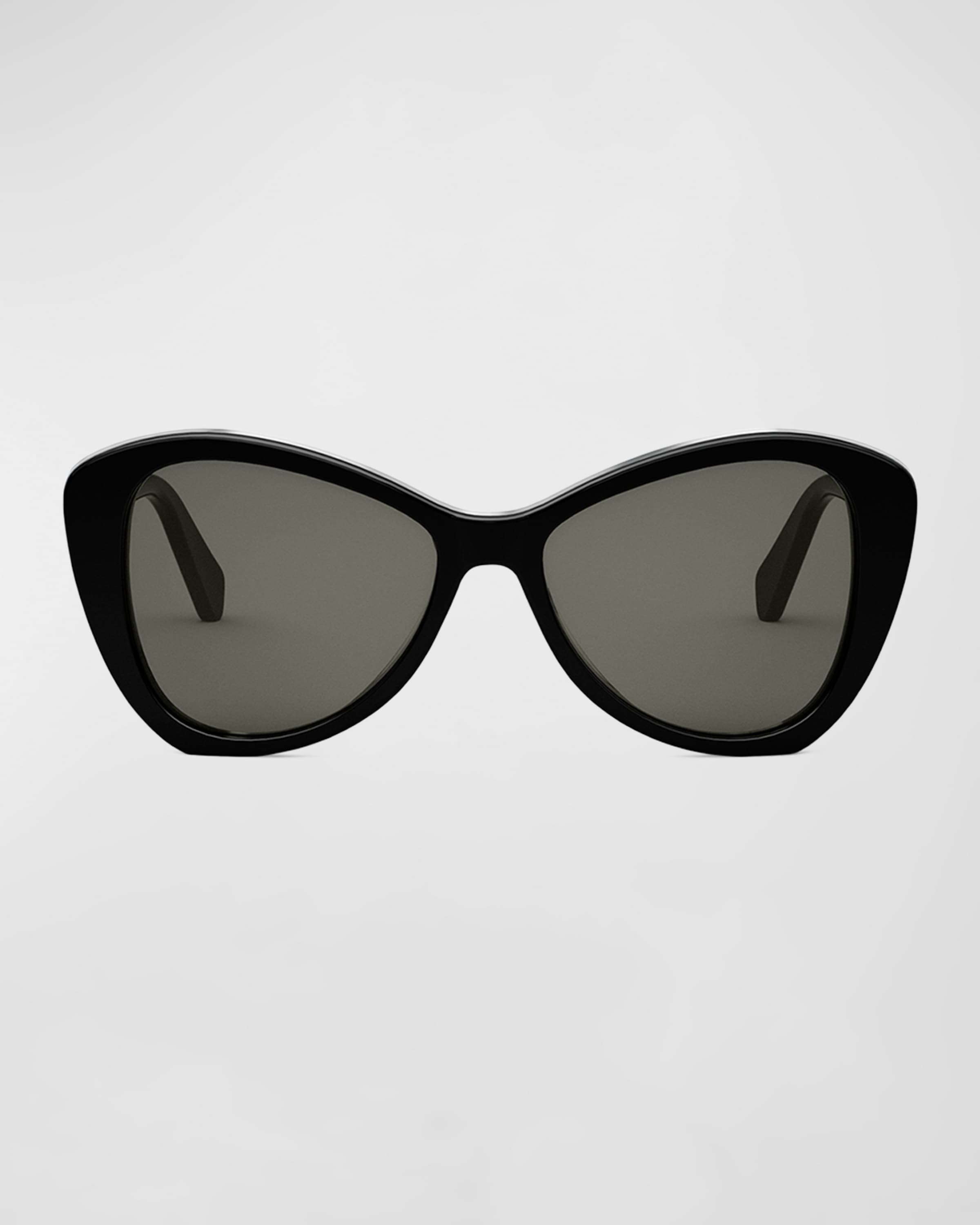 Thin Logo Acetate Butterfly Sunglasses - 4