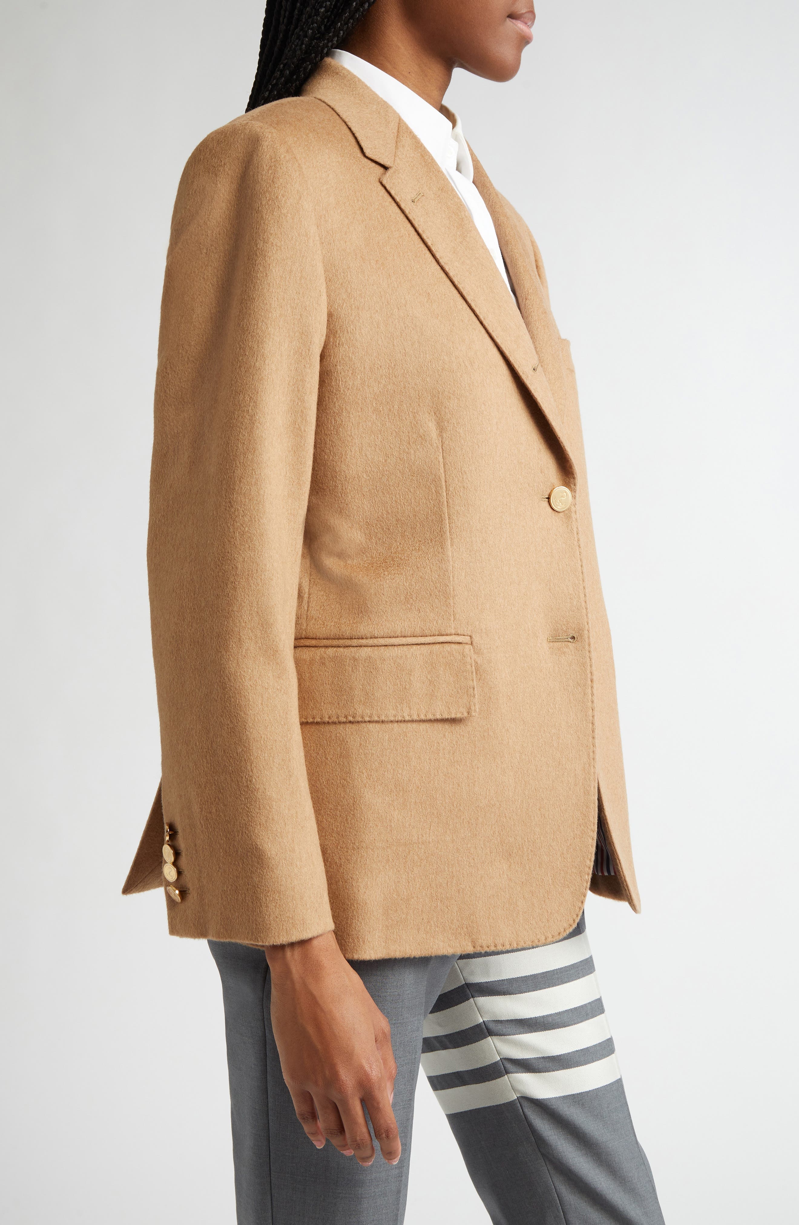 Thom Browne Classic Camel Hair Sport Coat at Nordstrom - 4