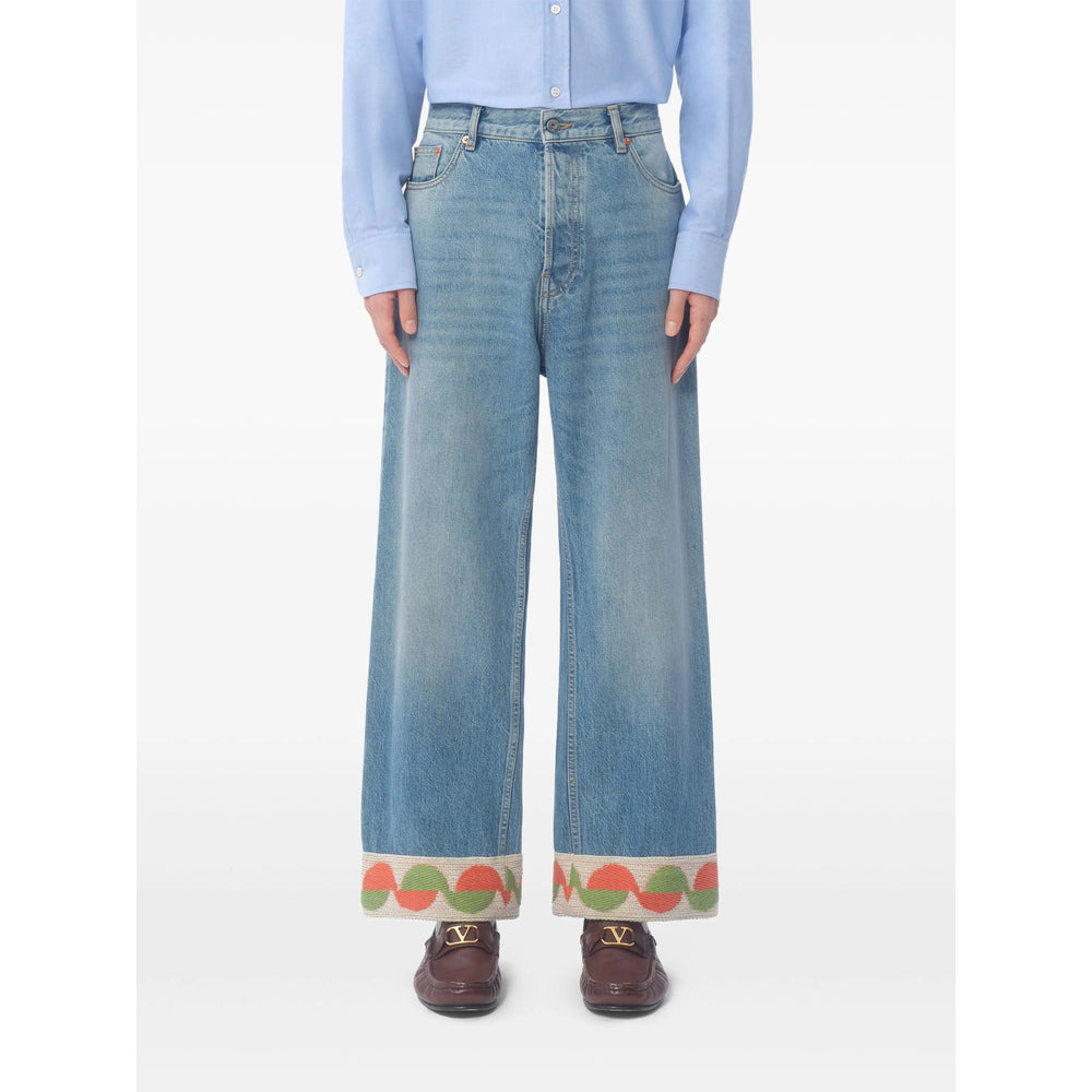 Valentino Blue Denim - Wide-Leg Jeans Men - 2