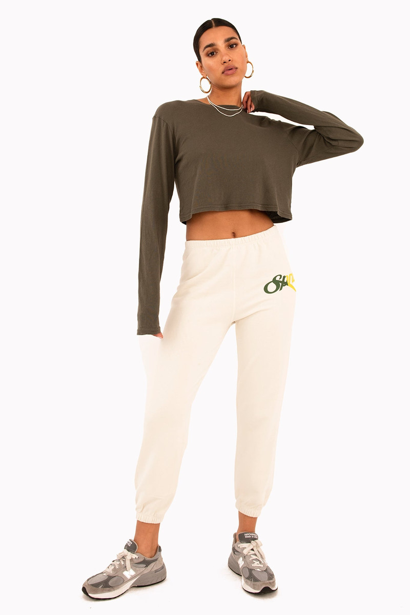 OFF WHITE RASTA SCRIPT COTTON LOGO SWEATPANTS 1