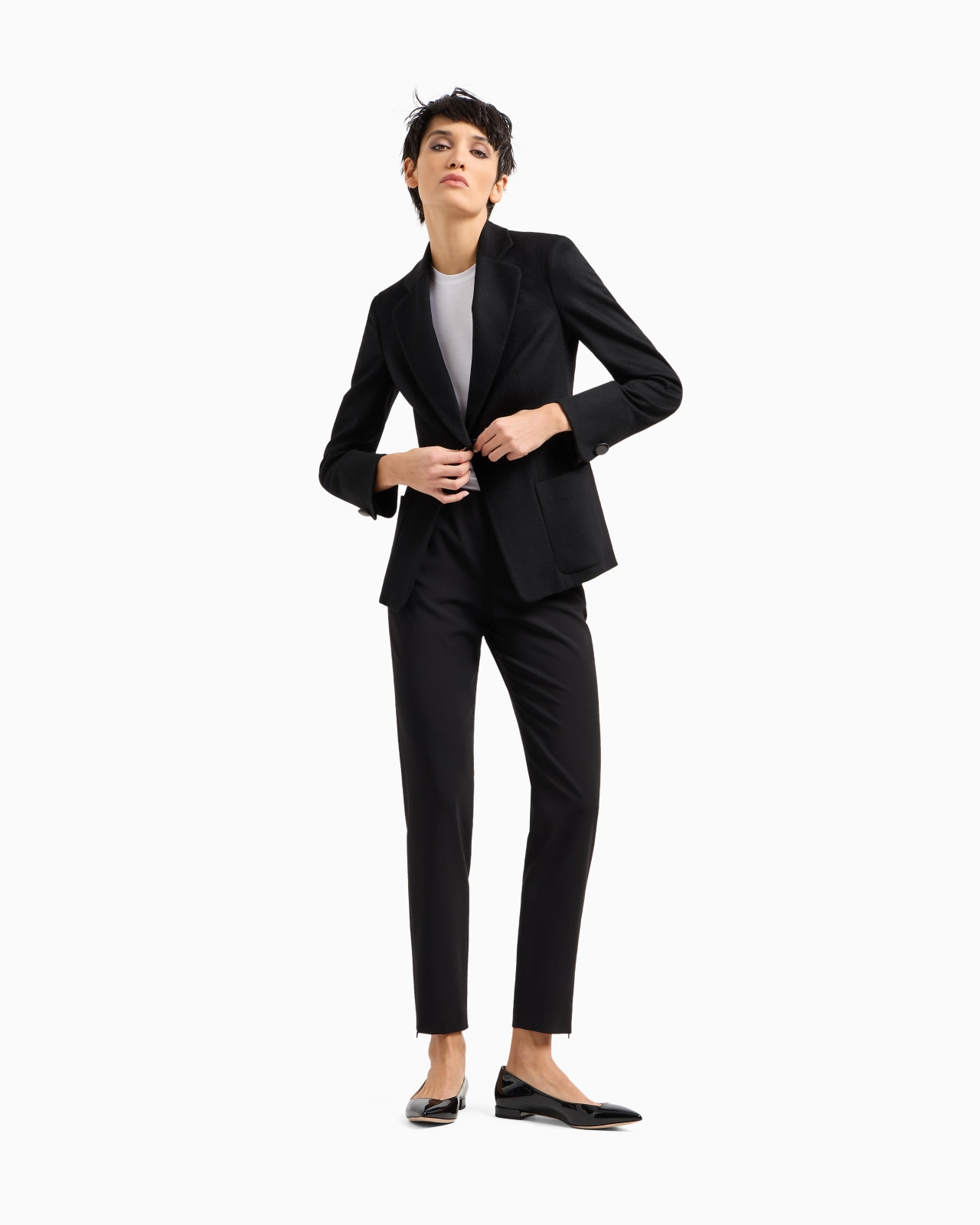 Four season cigarette pants in wool crepe - 2