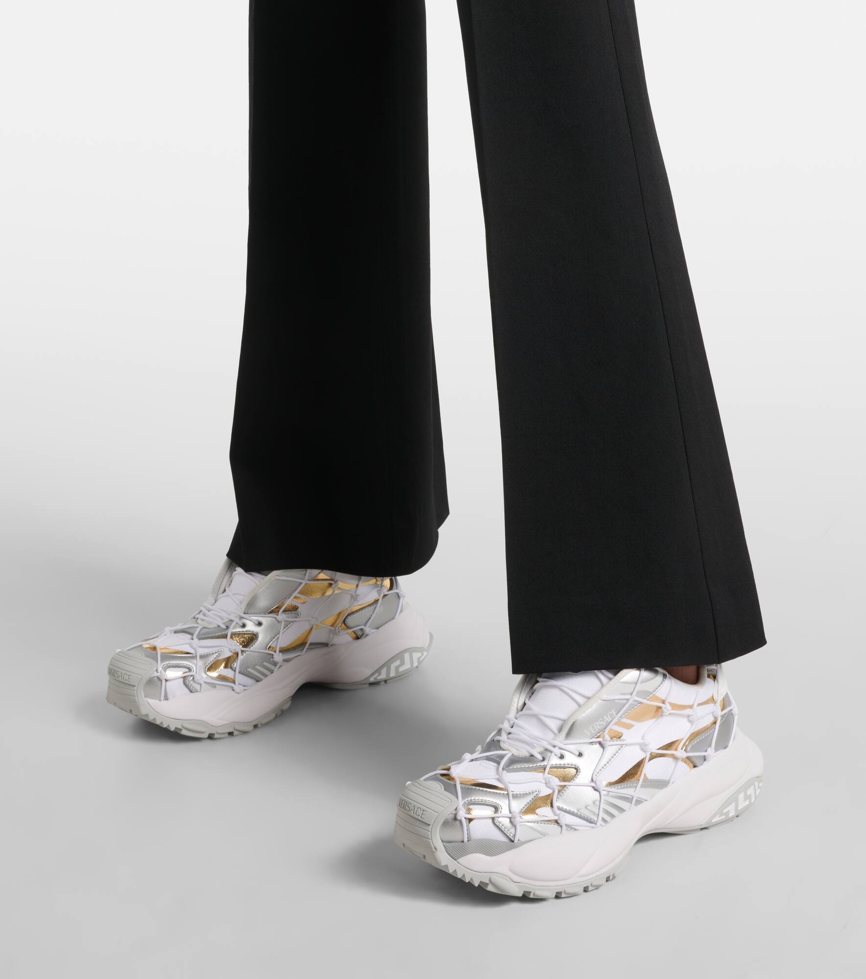 Mercury leather-trimmed sneakers - 4