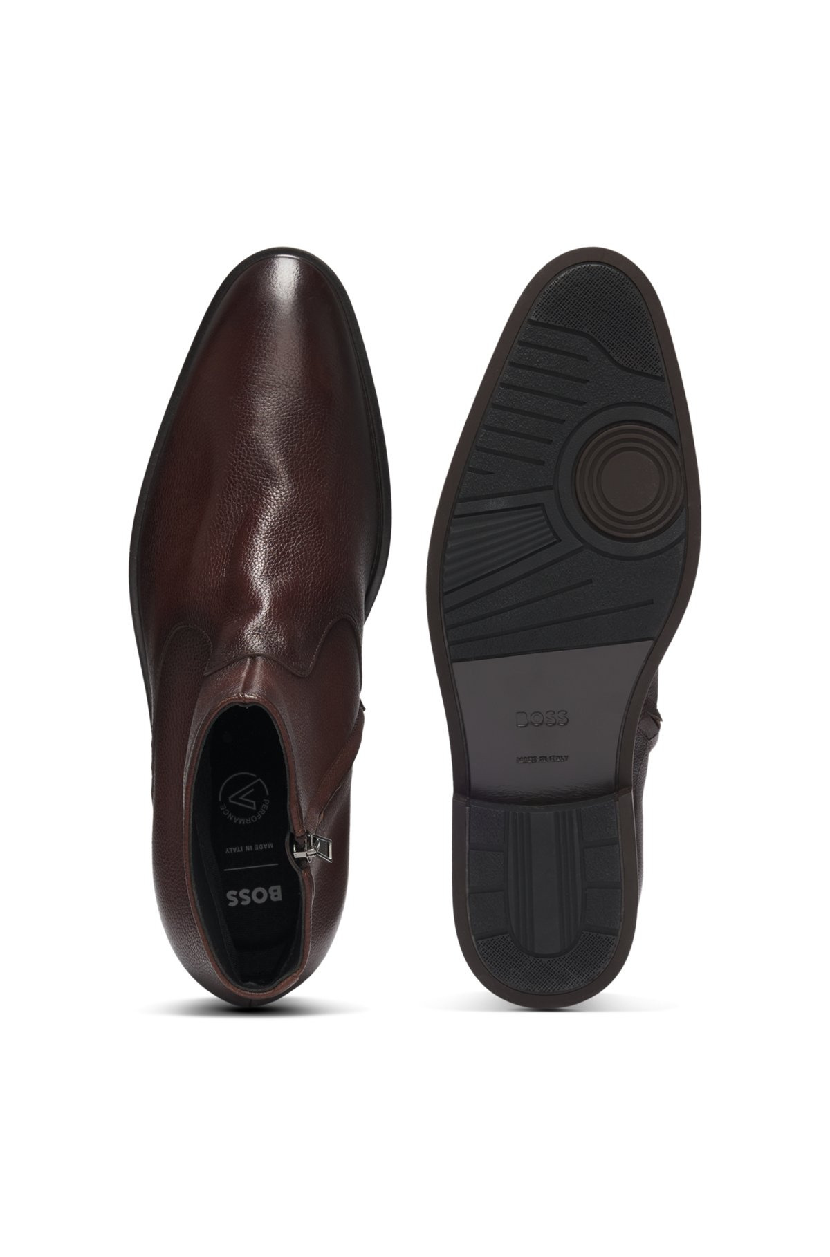 LEATHER BOOTS WITH SIDE ZIP - 3