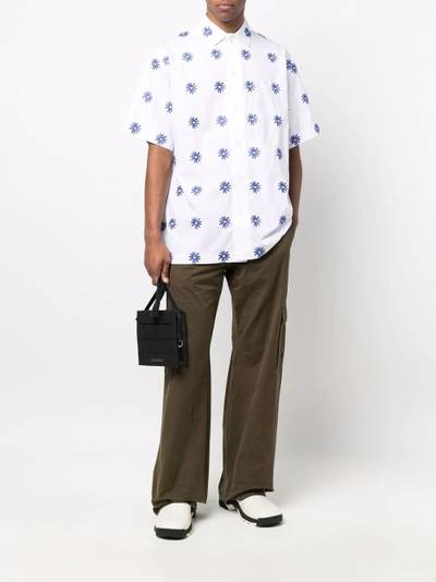 JACQUEMUS floral-embroidered short-sleeved shirt outlook