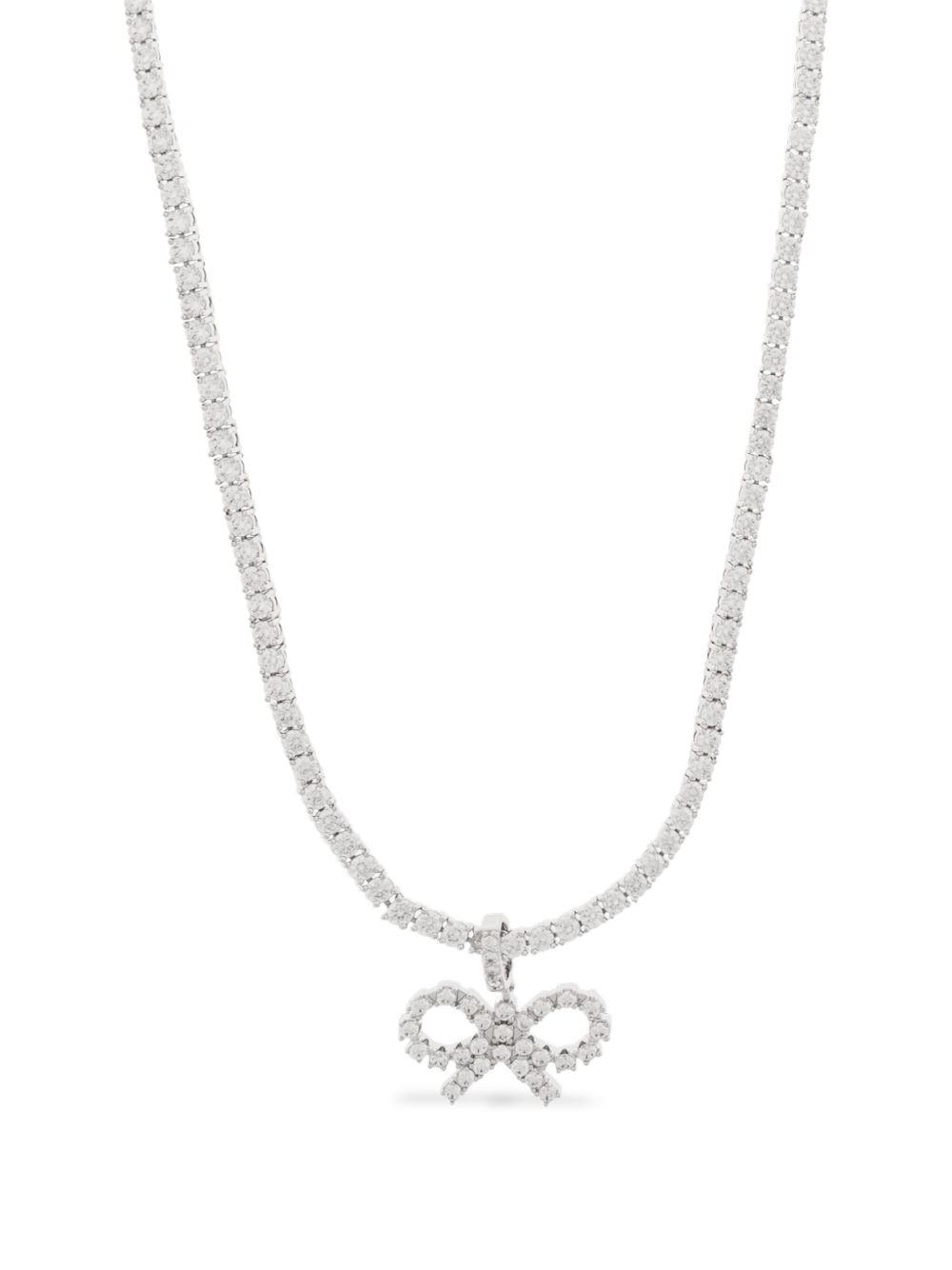 bow-motif tennis necklace - 3
