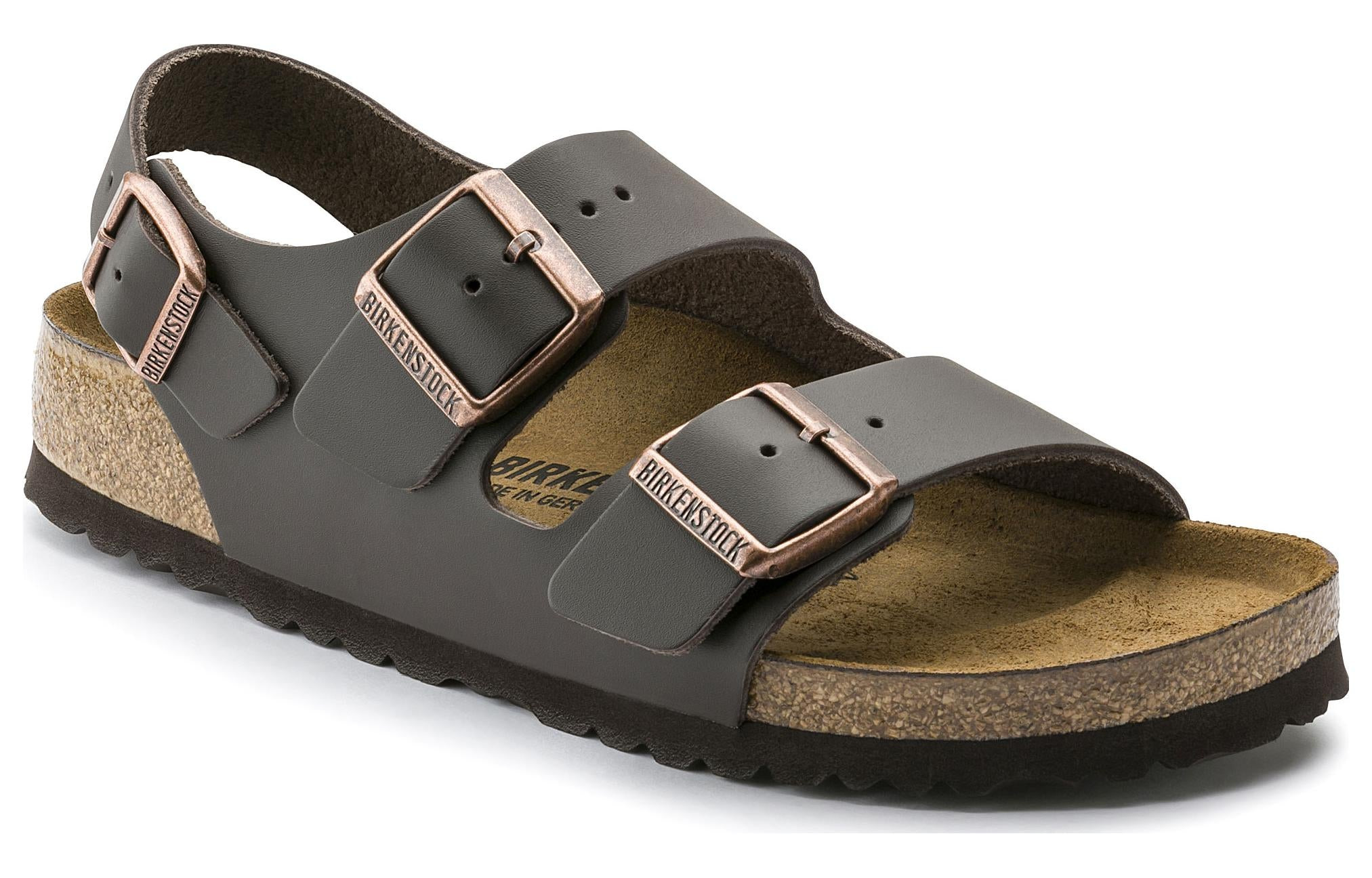 Birkenstock Milano Natural Leather Narrow Fit 'Dark Brown' 0034103 - 2