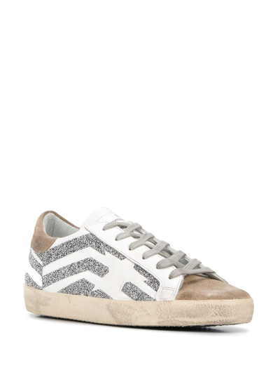 Golden Goose Superstar striped sneakers outlook