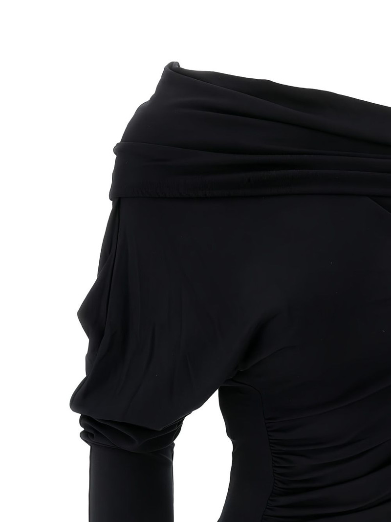 THE ANDAMANE draped one-shoulder top outlook