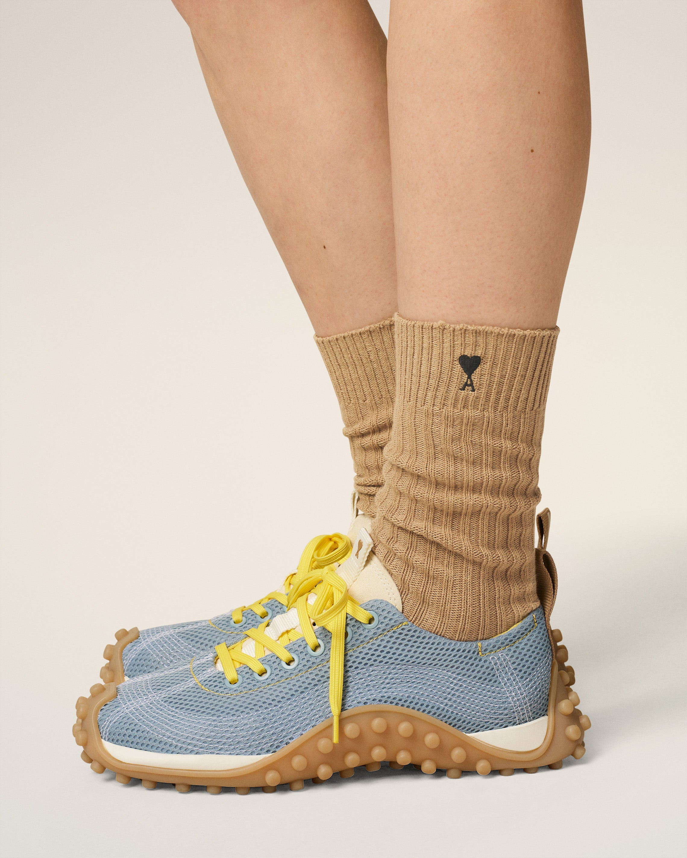 BROWN COTTON  AMI DE COEUR SOCKS - 2