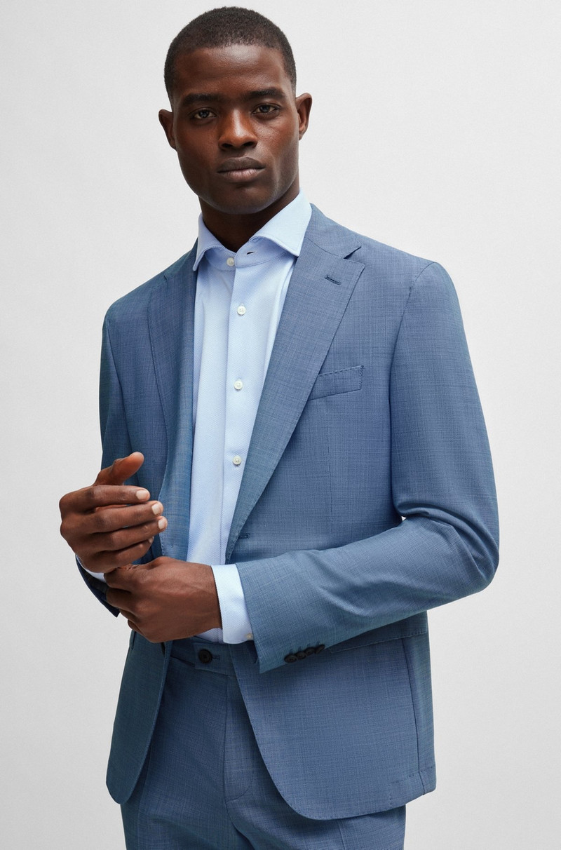 SLIM-FIT SUIT IN MICRO-PATTERNED PERFORMANCE-STRETCH CLOTH 2