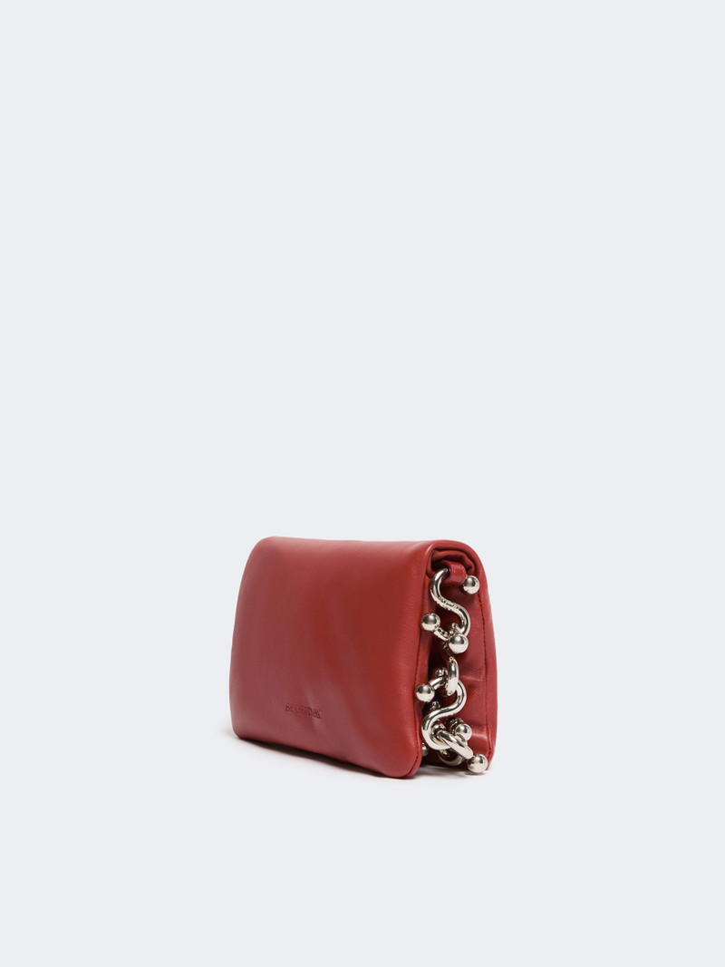Sportmax Padded nappa-leather mini Soffy Bag - BRICK RED outlook