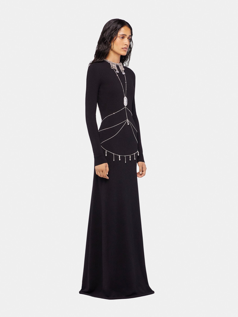 LONG BACKLESS KNIT DRESS WITH EMBROIDERIES 3