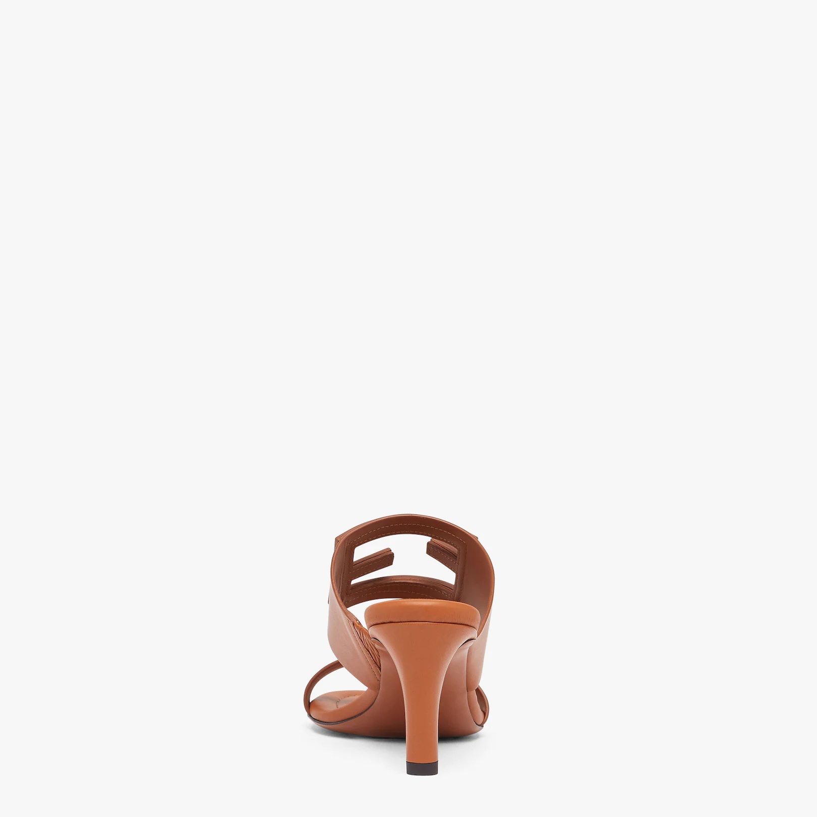 Brown leather slides - 3