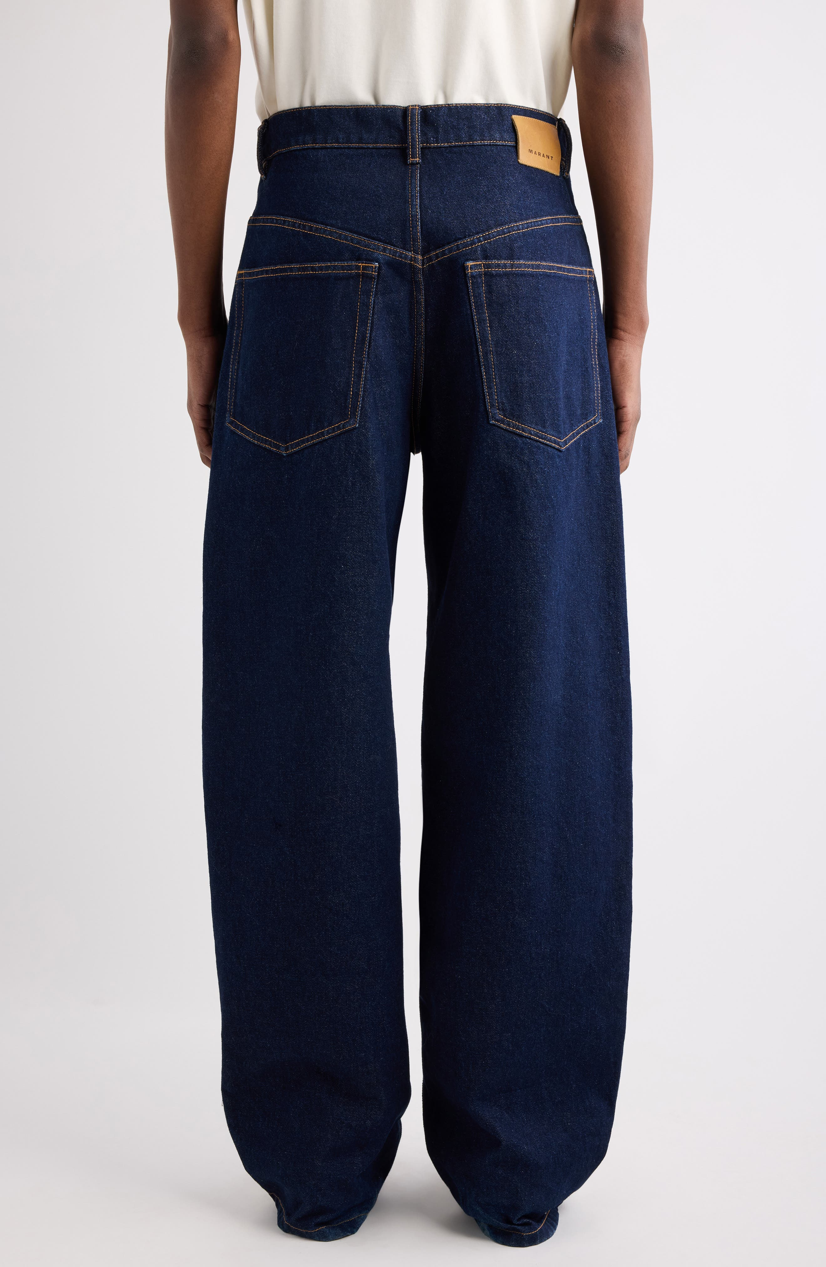 Isabel Marant Jameson Wide Leg Jeans in Dark Midnight at Nordstrom - 3