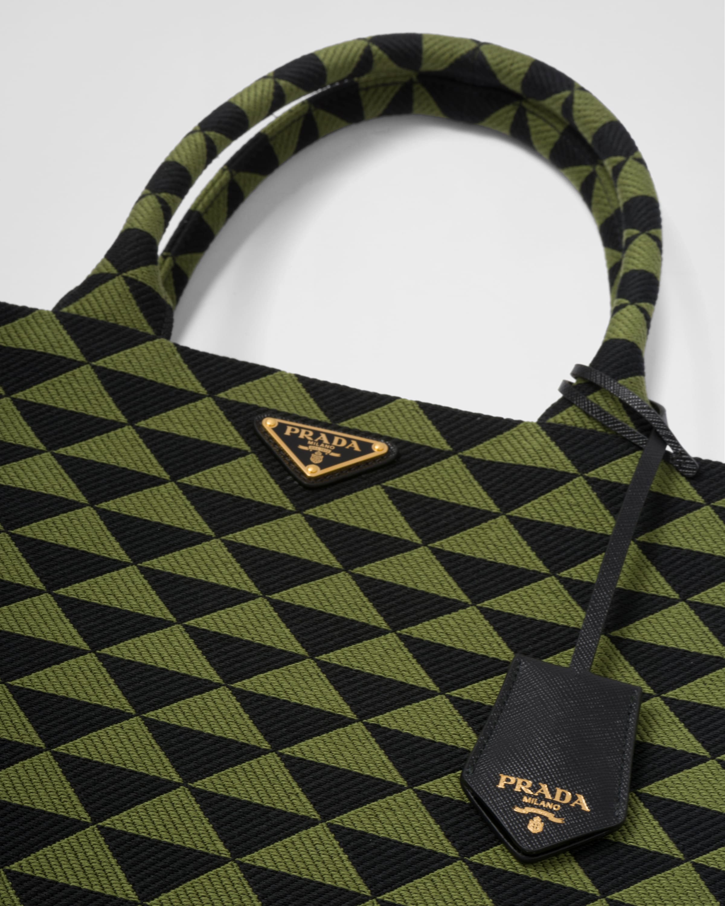 Prada Symbole embroidered fabric tote bag - 6