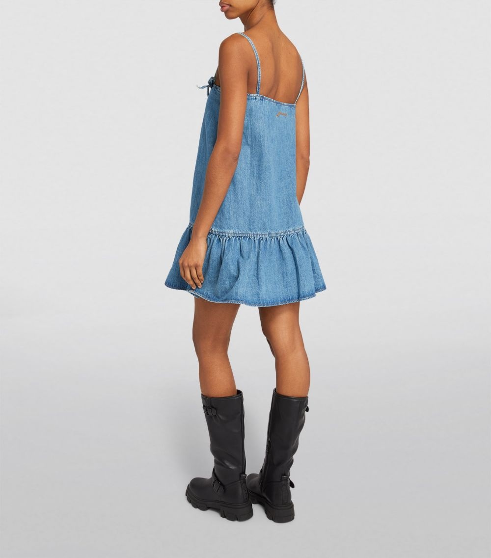 GANNI Denim Mini Dress | harrods | REVERSIBLE