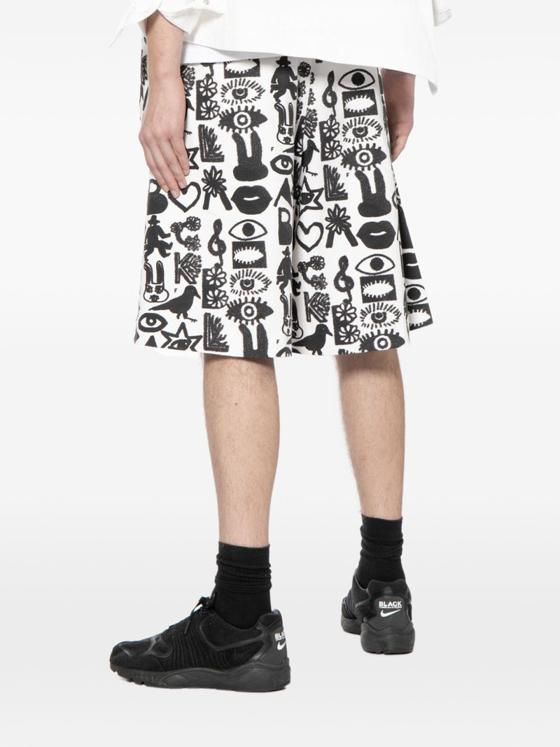 graphic-print zip shorts 5