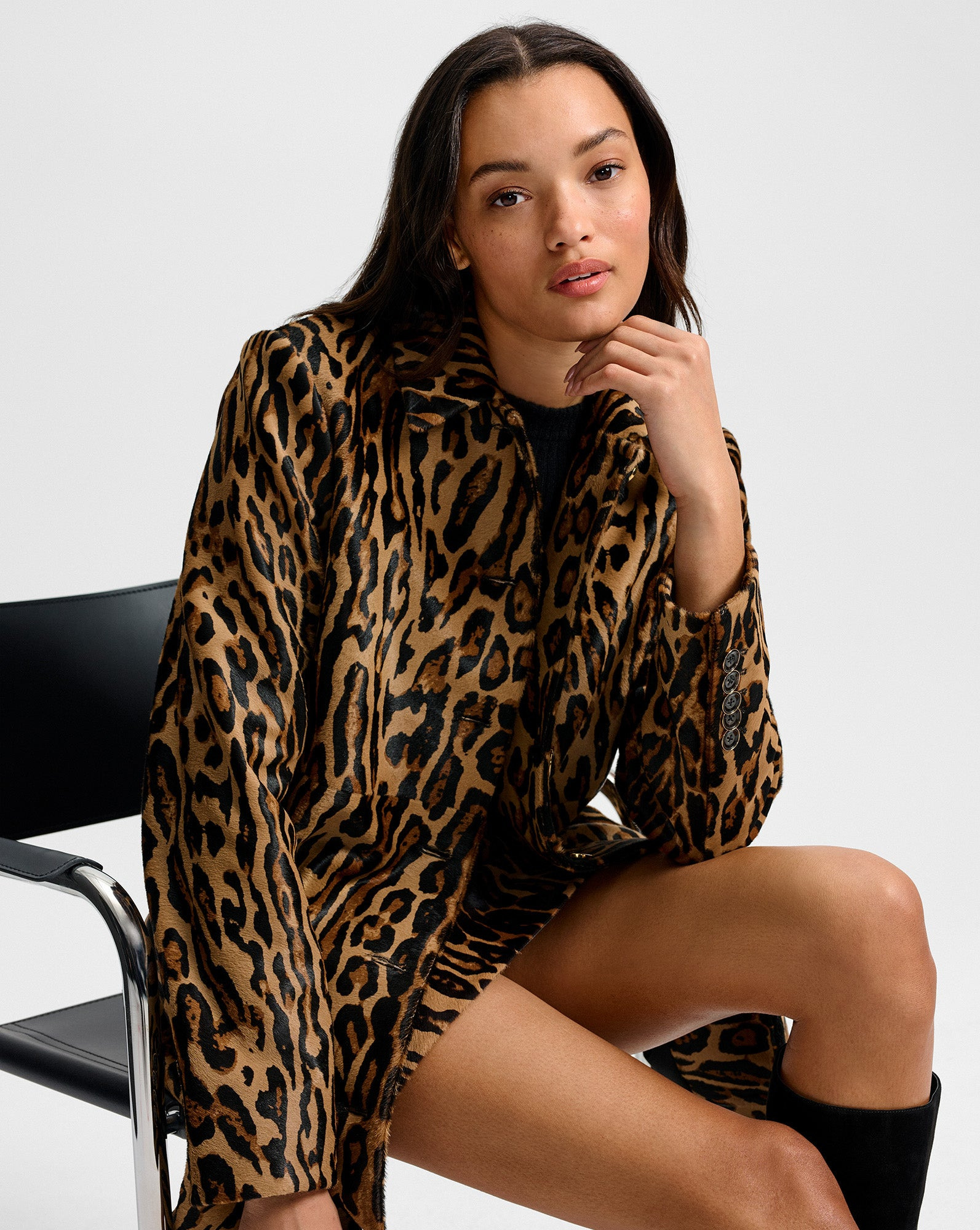 OHEMIA CALF HAIR MINI SKIRT - 3