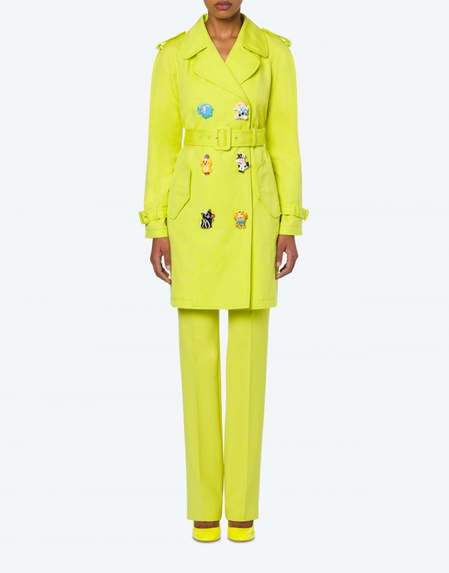 TOY BUTTONS MAT TRENCH COAT - 2