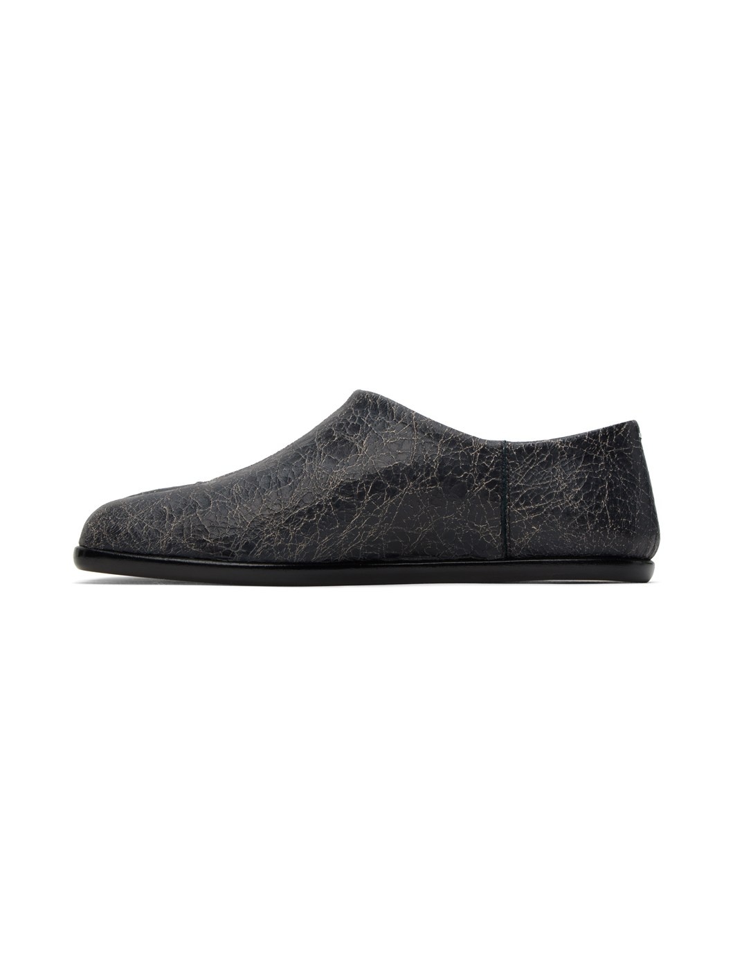 Black Tabi Babouches Loafers - 3