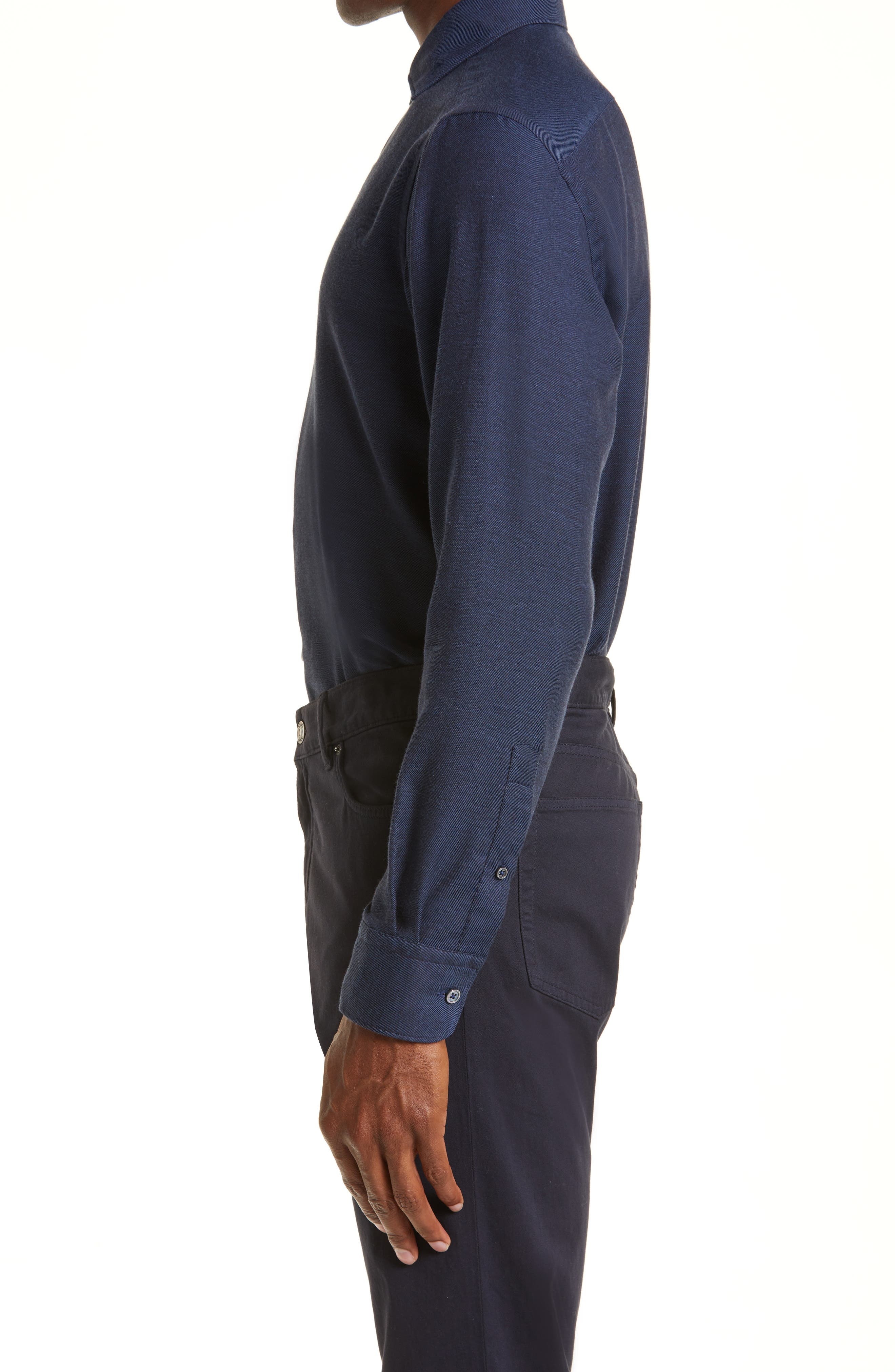 Cashco Cotton & Cashmere Button-Up Shirt - 4