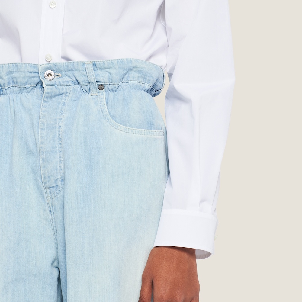 Chambray denim pants - 3