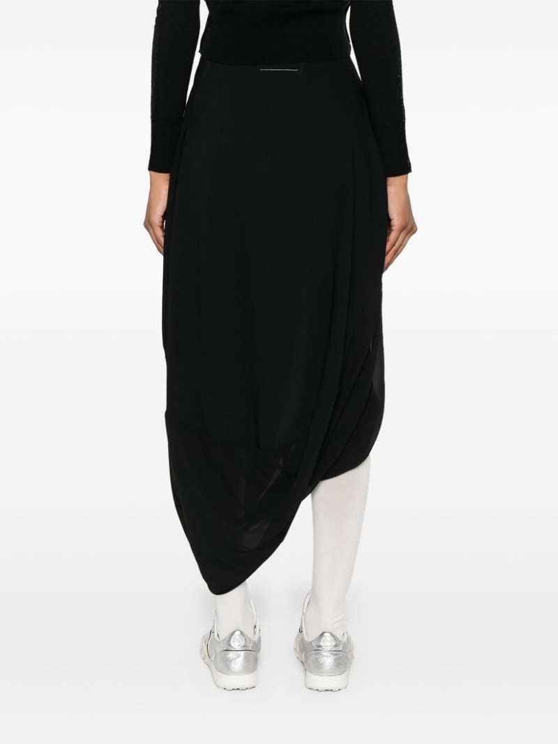 asymmetric draped midi skirt 4