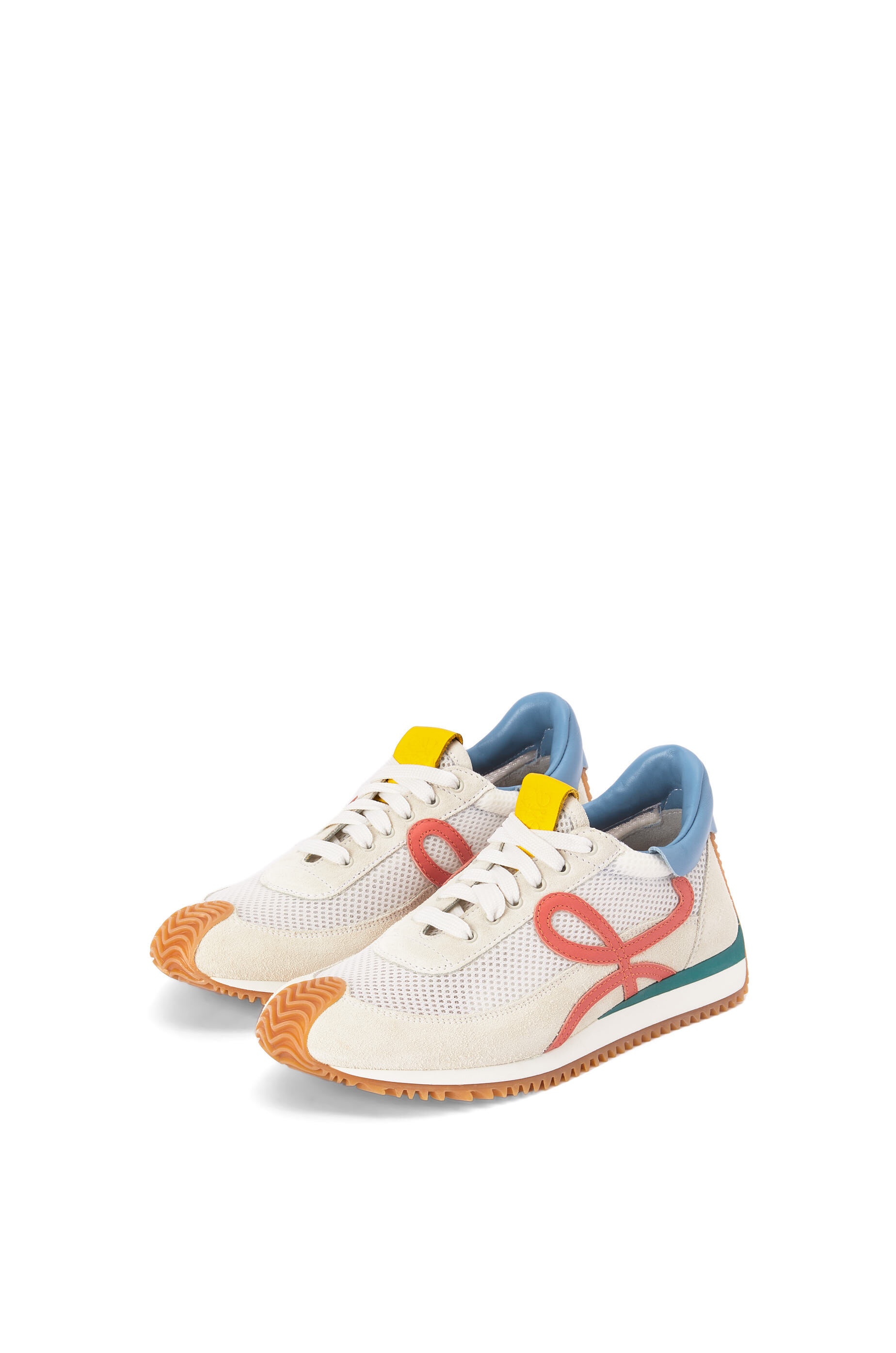Flow runner in technical mesh and suede - 2