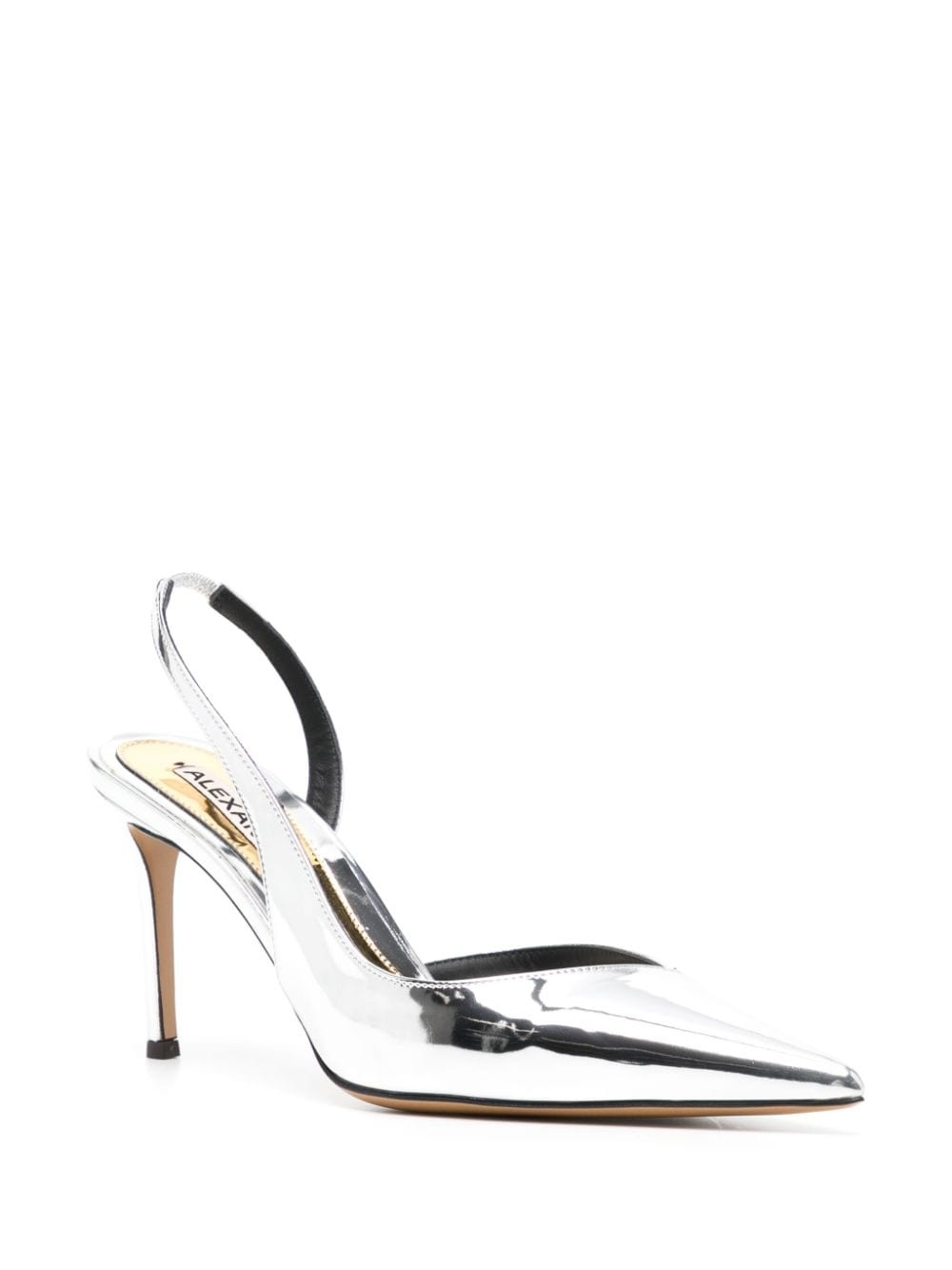 metallic-effect 80mm leather pumps - 2