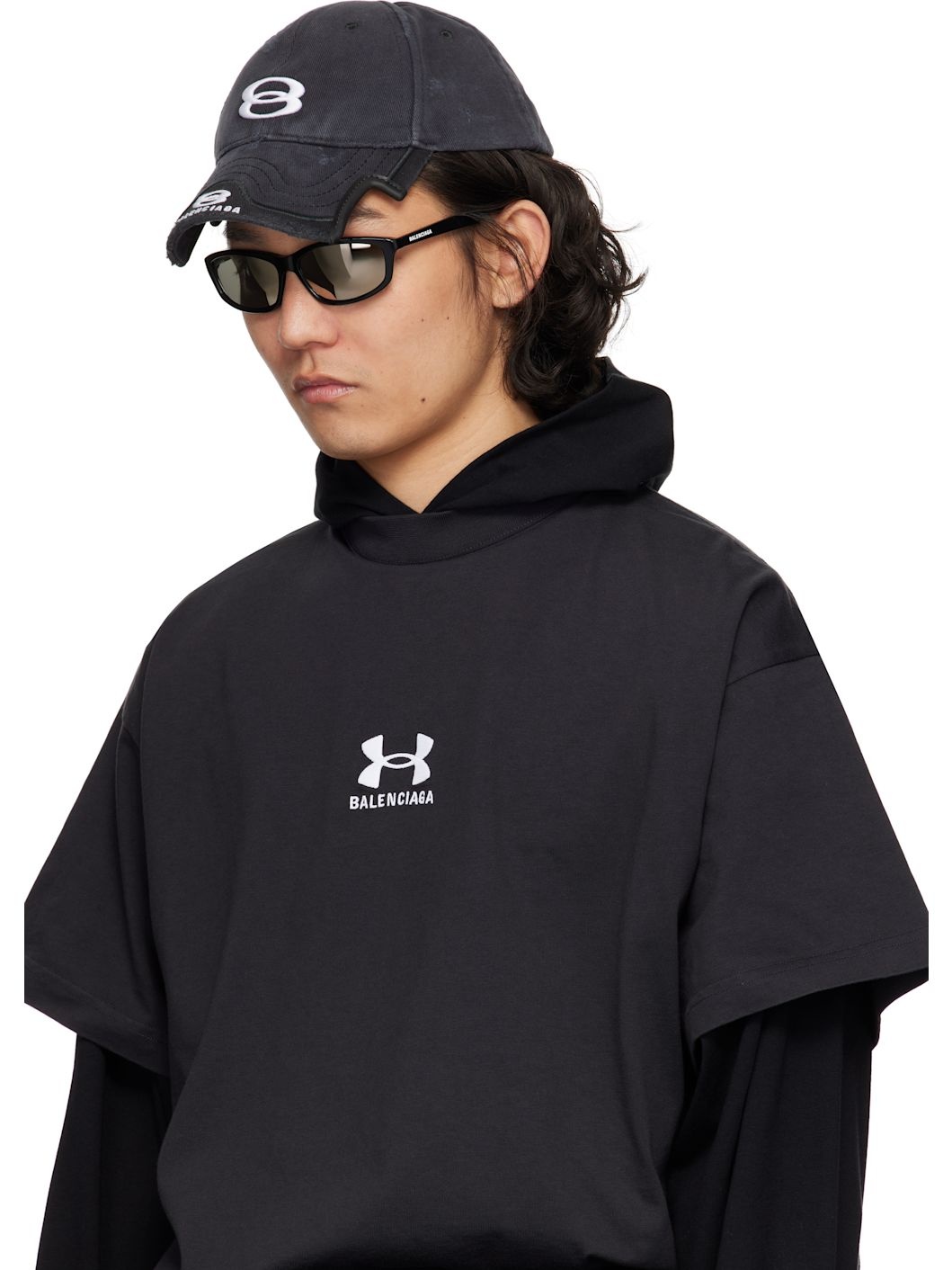 Black Neo Oval 2.0 Sunglasses - 4